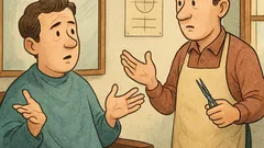 Vtip: Rozdeľte mi vlasy na dve polovice