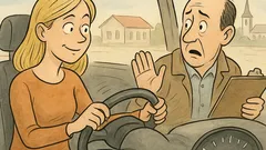 Vtip: Pred skúškou sa blondínka pýta inštruktora…