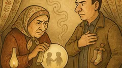 Vtip: Veštica pozrie do krištáľovej gule…