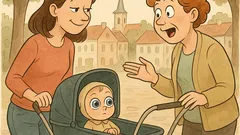 Vtip: Mamička s kočíkom stretne známu