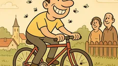 Vtip: Ako spoznáš veselého cyklistu?