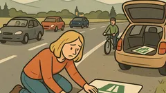 Vtip: Kde nalepí blondínka diaľničnú nálepku?