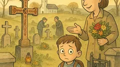 Vtip: Druháčik Oľko ide na cintorín