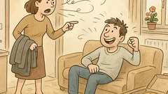 Vtip: Žena sa vráti po týždni domov