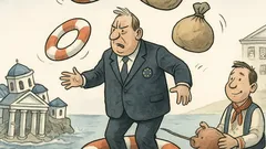 Vtip: Grécko sa v dlhoch topí...