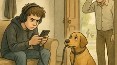 Vtip: Puberťák ide vyvenčiť psa, ale...