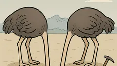 Vtip: Rozprávajú sa dvaja pštrosi...