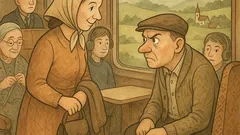 Vtip: Postarší manželia cestujú vo vlaku