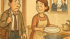 Vtip: Príde manžel domov z práce...