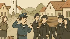 Vtip: Ide pohrebný sprievod, zastaví policajt…