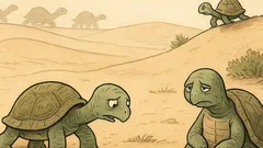 Vtip: Idú tri korytnačky púšťou...