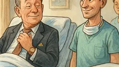 Vtip: Finančný magnát prehltol rybiu kosť...