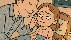 Vtip: Ocko uspáva Katku a šepká