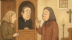 Vtip: Stará pani príde ku spovednici