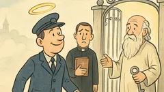 Vtip: Šofér a kňaz prídu do neba