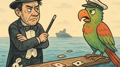 Vtip: Kúzelník a papagáj po potopení