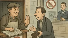 Vtip: Novák predáva noviny, známy pýta tisícku