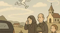 Vtip: „Nesmúťte, ja som vás len predbehol.“