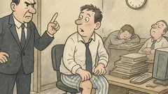 Vtip: Šéf pristihne úradníka v pyžame