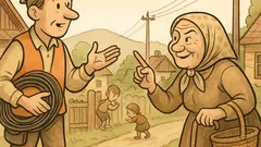 Vtip: Na dedine zavádzajú elektrinu…