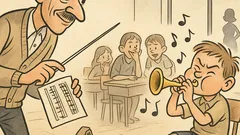 Vtip: Učiteľ hudby varuje žiaka…