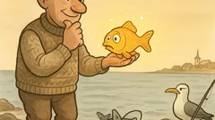 Vtip: Záhorák uloví v mori zlatú rybku…