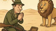 Vtip: Ide lovec po púšti a uvidí leva…