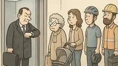 Vtip: Pán Novák, prečo nejazdíte výťahom?