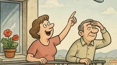 Vtip: Pozri, drahý, letí strieborný aeroplán!