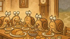 Vtip: Slimáky na hostine čakajú na fľašu