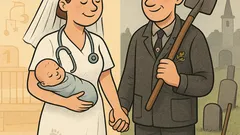 Vtip: Keď sa pôrodná asistentka vydá za hrobára