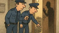 Vtip: Policajti búchajú na dvere bytu