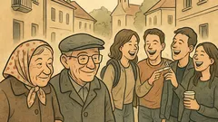 Vtip: Babka s dedkom idú po meste…