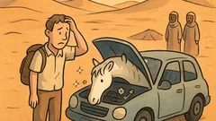 Vtip: Na púšti sa pokazí auto…