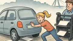 Vtip: Môže blondínka tlačiť auto?