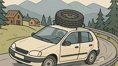 Vtip: Ktoré koleso sa v zákrute netočí?