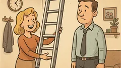 Vtip: Prečo si blondínka kúpila manželovi rebrík?