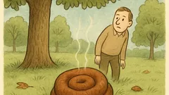 Vtip: Leží to v tráve pod stromom