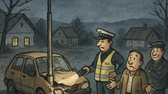 Vtip: Na Záhorí auto nabehlo do stĺpa