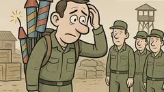 Vtip: Pyrotechnik: „V armáde stačí jedna chyba…“