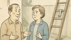 Vtip: Predstav si, včera som spadol z rebríka…