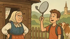 Vtip: Vnuk príde na dedinu za starkou