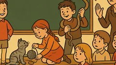 Vtip: Deti prinesú zvieratká do školy…