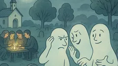 Vtip: Duchovia sa rozprávajú na cintoríne...