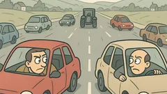 Vtip: Ide vodič na diaľnici...