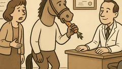 Vtip: Pán doktor, môj manžel je kôň