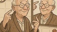 Vtip: Príde holohlavý dedko k zrkadlu…