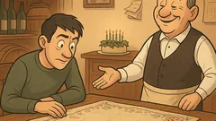 Vtip: Pán vrchný, čas letí, obrusy nie?