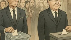 Vtip: Pred voľbami sa stretnú Reagan s Husákom