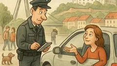Vtip: V Bratislave policajt zastaví auto